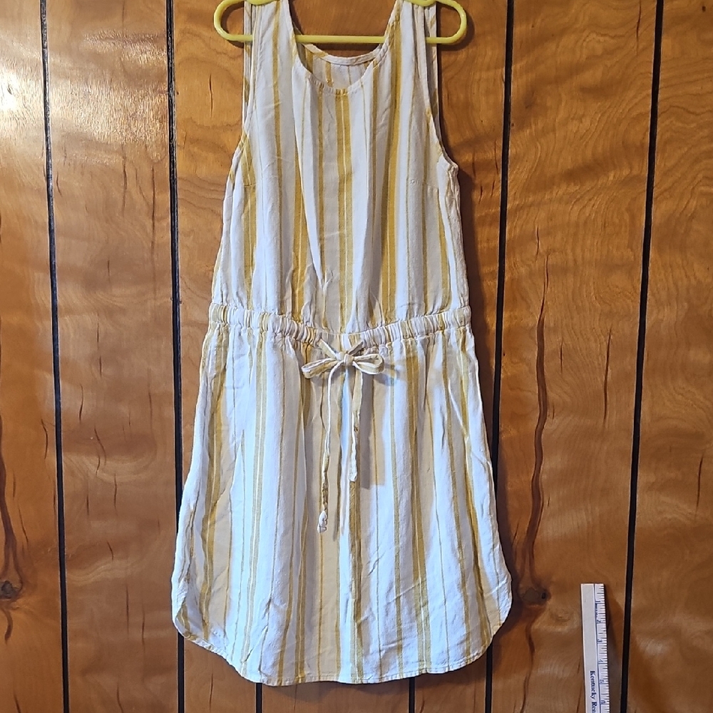 Linen Butter Yellow Mini Dress